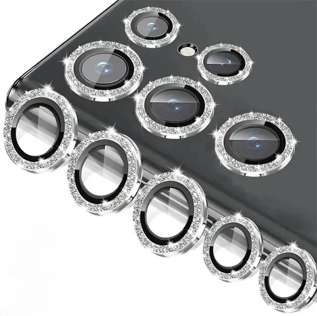 Glitter Camera Lens Ring with Flash of Light Protector