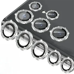 Glitter Camera Lens Ring with Flash of Light Protector - S24 FE (Silver)