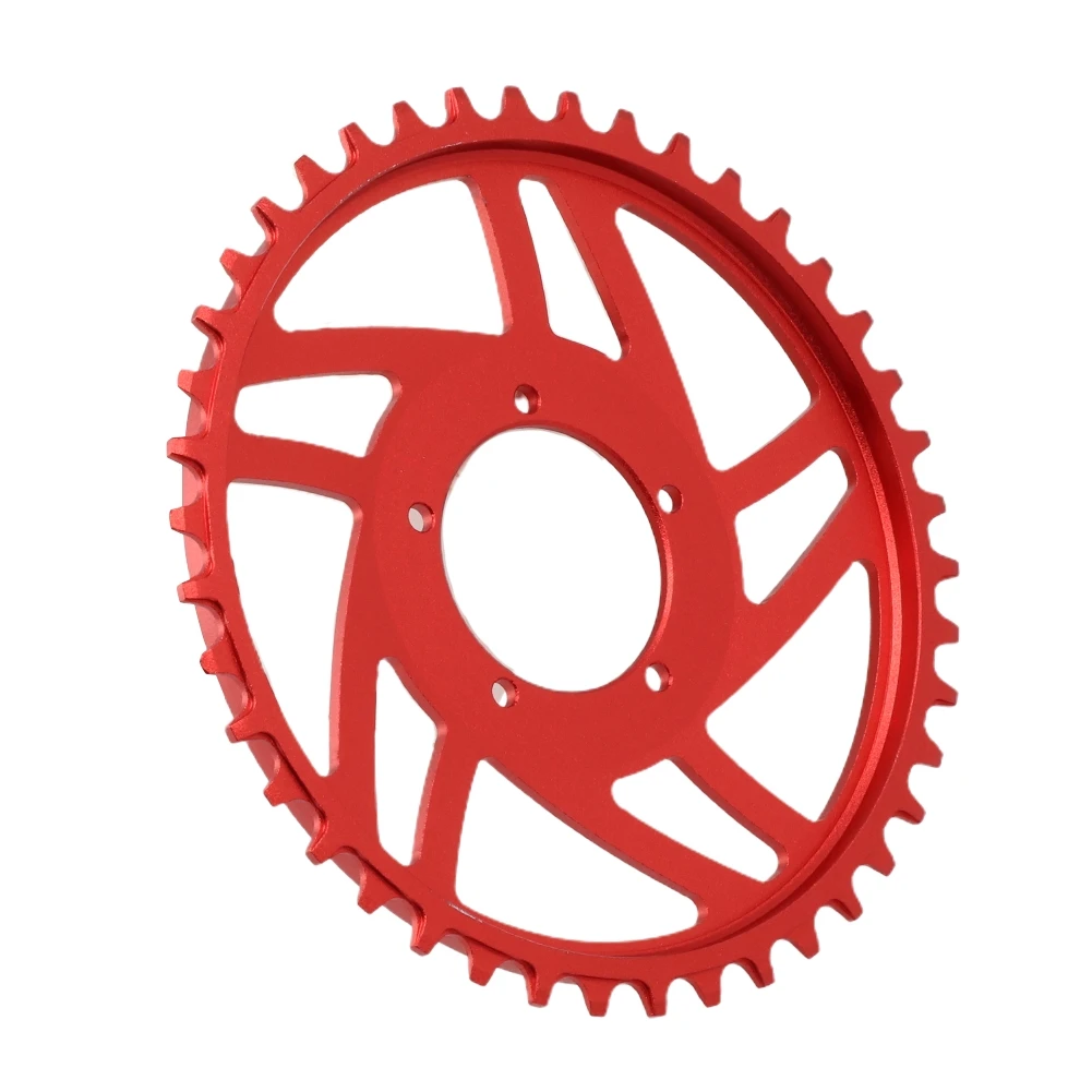 

Ebike 42T Chain Ring Offset Correction Blue/Red Sandblasting Anodizing Bike Accessories FOR BAFANG BBS01 BBS02