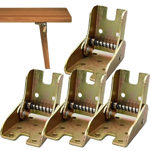 4Pcs/set 90 Degree Self-Locking Folding Hinge Table Legs Chair Extension  Foldable Self Locking Fold Feet Hinges Hardware - AliExpress