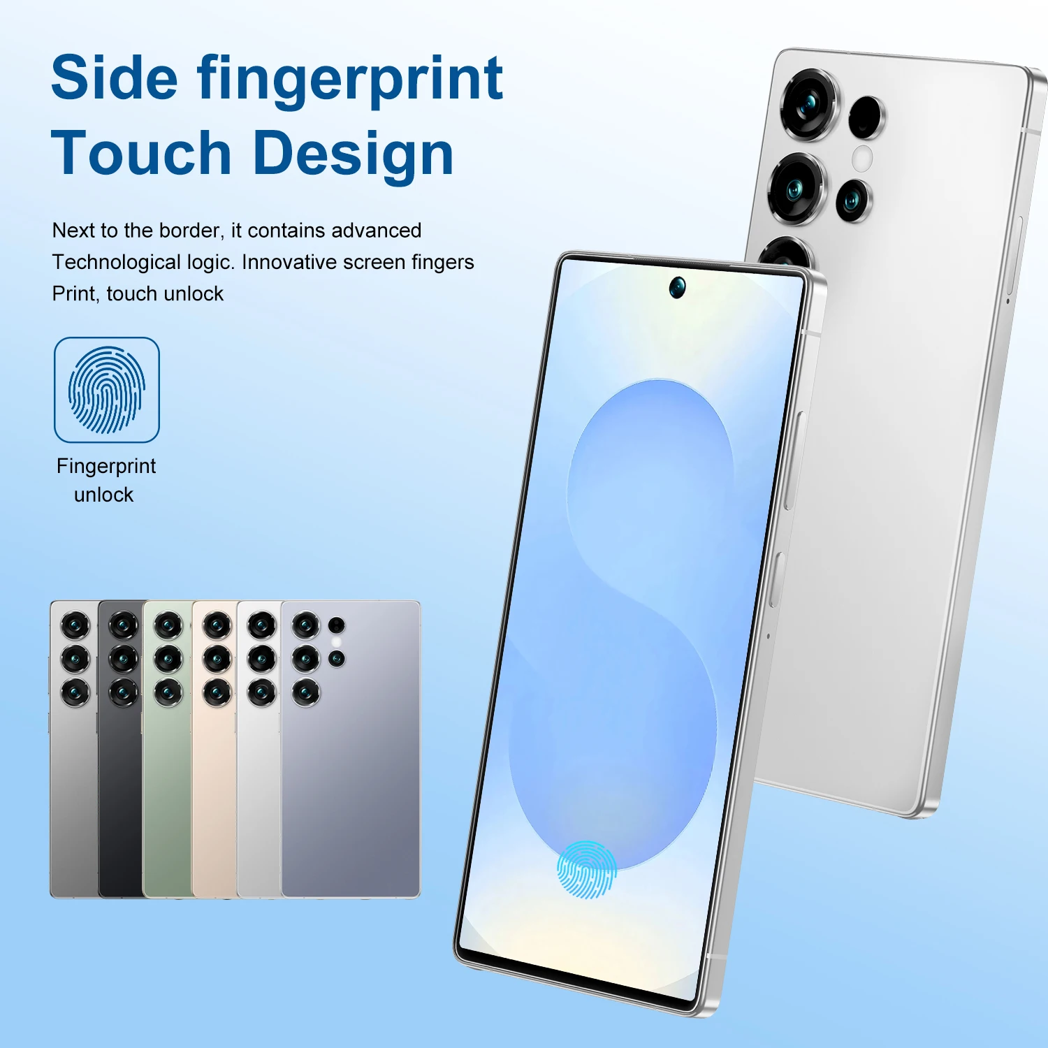 S25 Ultra 16GB+1TB 7.3 inch Android 14 72MP+108MP Camera 7800mAh battery 5G network 10 core Facial Recognition view 2