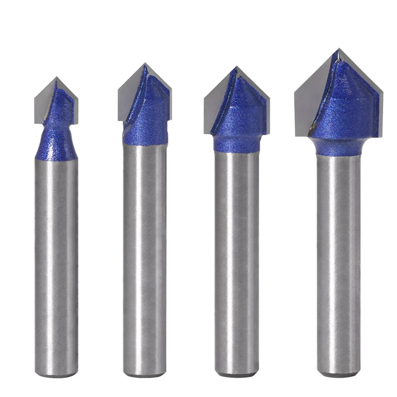 

Professional 90 ° V-shaped cutter woodworking milling cutter trimming machine, cutter head, aluminum plastic plate slotting inte
