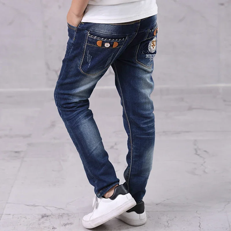 IENENS Kids Boys Jeans Baby Clothes Classic Pants Children Denim Clothing Boy Casual Bowboy Long Trousers 5-13Y kids pants boys jeans