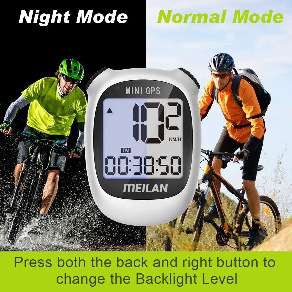 

Meilan M3 Mini White Oval GPS Bike computer Bicycle GPS Speedometer Speed Altitude DST Ride time Wireless red youth