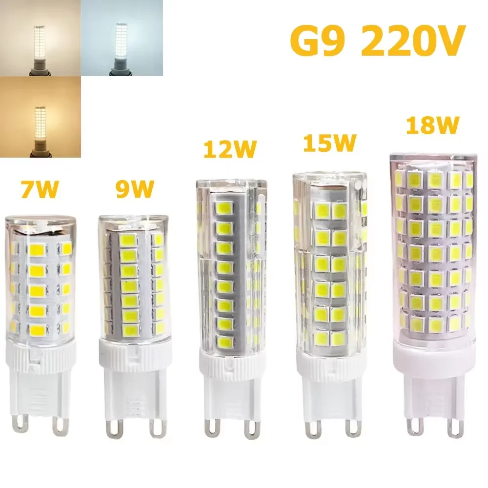 LED Bulb 10X G9 5W 7W 9W 12W 15W 18W AC 110V 220V 240V SMD 2835 Replace 30/40W Halogen Lamp