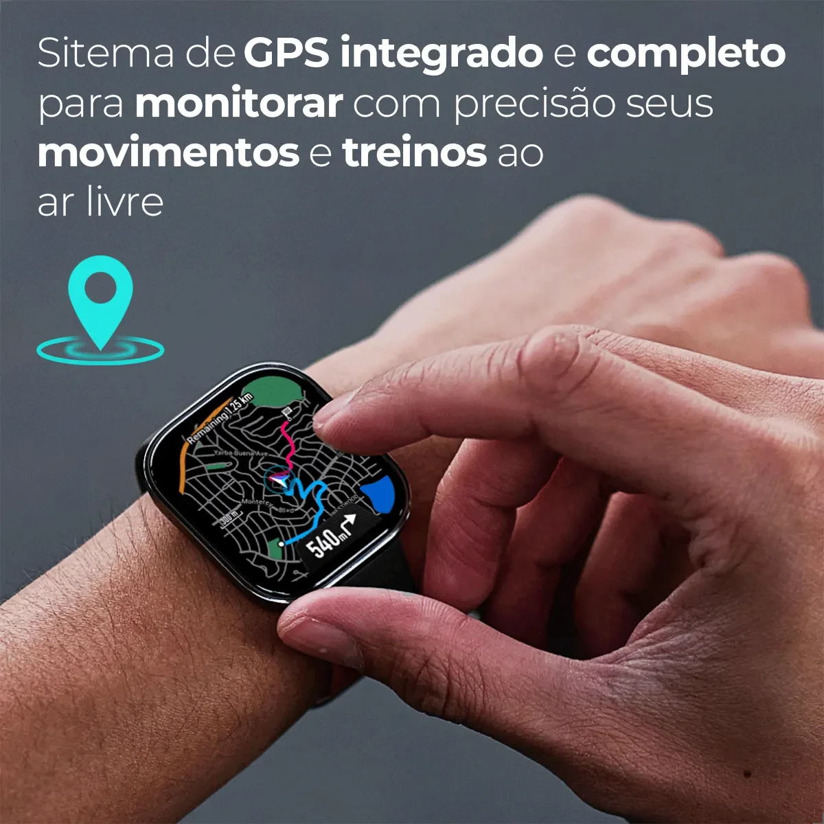 Relógio Inteligente Amazfit Bip 6 46mm, Bateria de 14 Dias, Tela AMOLED de 1.97", GPS e Mapas Gratuitos, Resistência à Água de 15 ATM