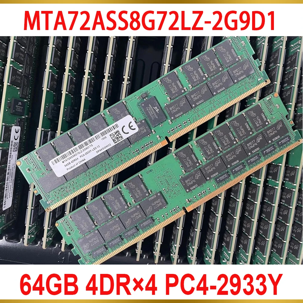 1 Pcs Server Memory For MT RAM 64G 64GB 4DR 4 PC4 2933Y DDR4 2933 MTA72ASS8G72LZ