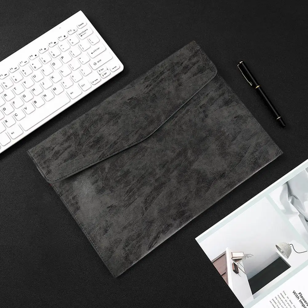 

A4 Information Bag Soft A4 Business Office Data Bag Faux Leather File Briefcase