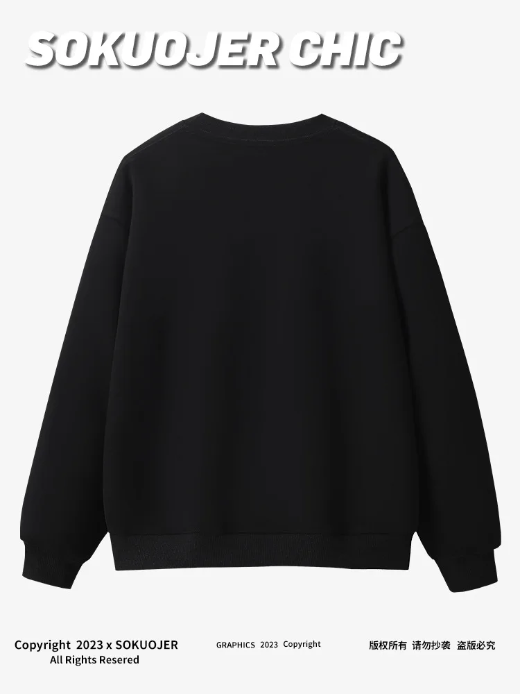 CGC Korean Fashion Cartoon Print Loose Sweatshirts Women Spring Autumn Casual O-Neck Pullovers Pure Cotton y2k Hoodies