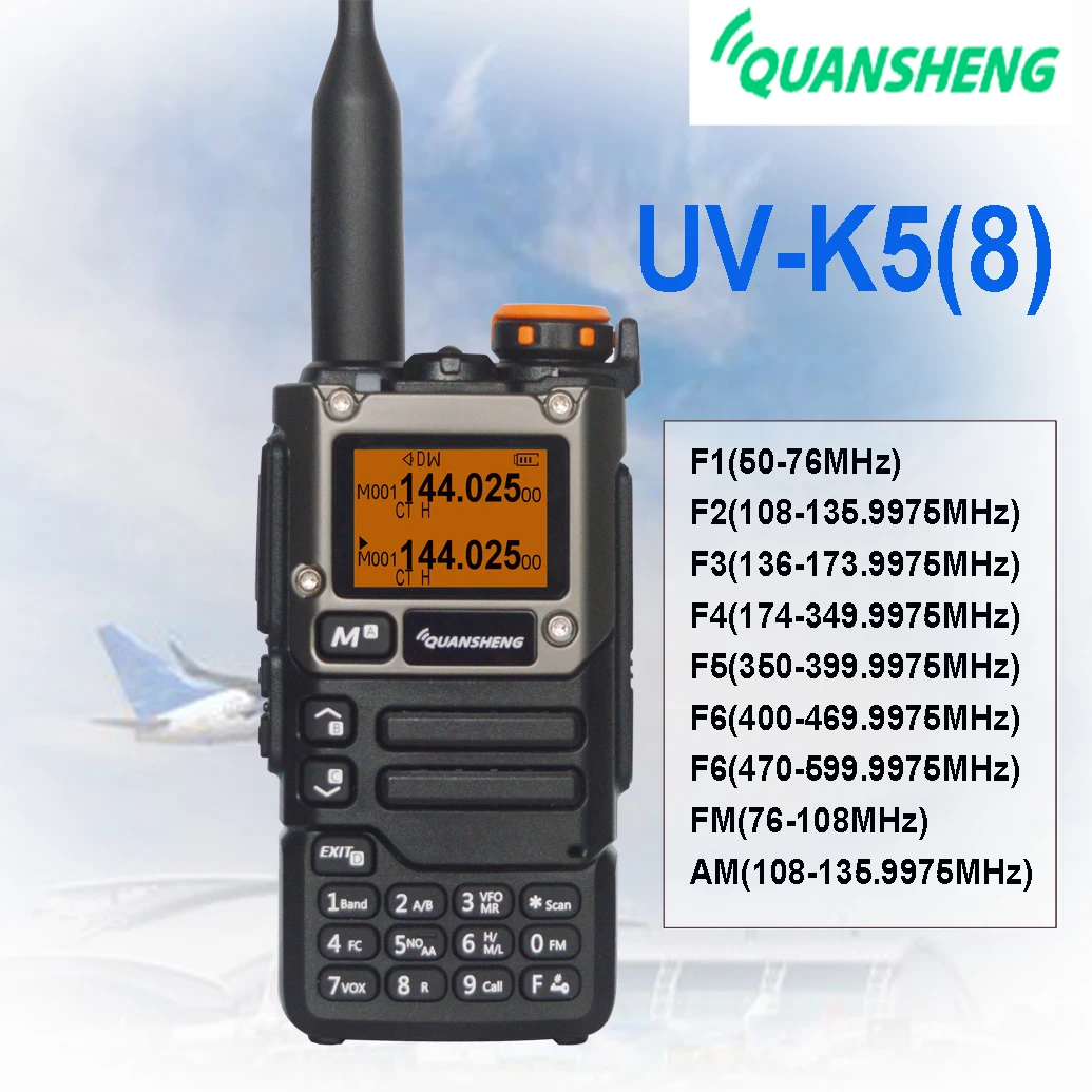 QuanshengUVK5(8)K6WalkieTalkieПортативнаяAmFMДвусторонняярадиостанцияАматорскаялюбительскаябеспроводнаяустановкаПриемникдальнегодействия-AliExpress