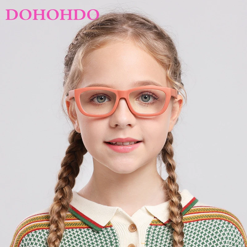 Anti-blue Light Kids Glasses Optical Frame Fashion Children Boy Girls Computer Transparent Blocking Anti Reflective Eyeglasses