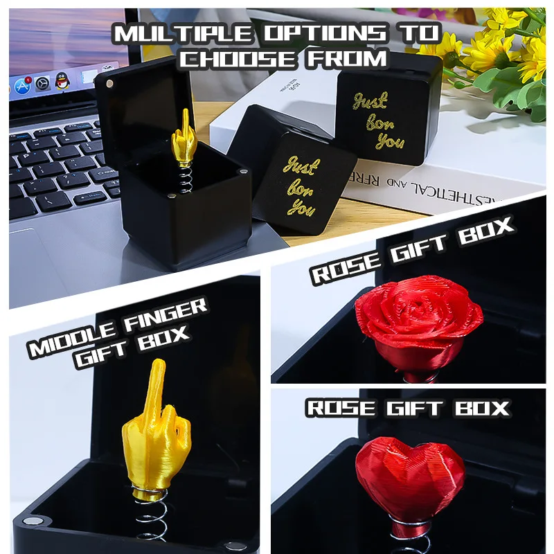 Pop-up Middle Finger Gift Box Creative Desk Home Decoration