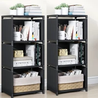 Simple Bookshelf Multi Layer Easy Assembly Diy Wardrobe Bookshelf  Plastic Square Storage Rack Living Room Study Room Bedroom