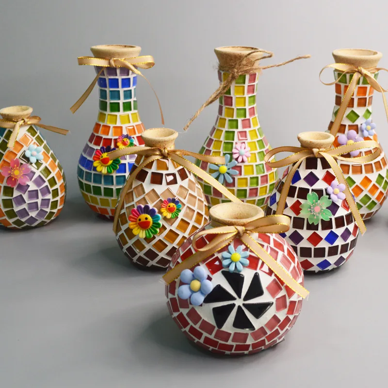 

Mosaic Vase DIY Handmade Material Bag for Kindergarten Activities, Parent-child Decorations, Children's Puzzle Gifts