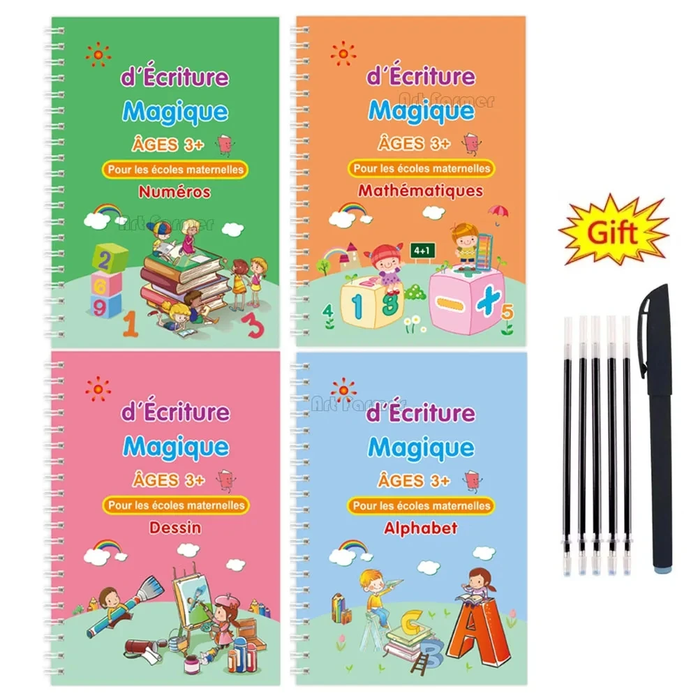Magic Book Montessori Calligraphy Copybook Children's Notebook Reusable  Calligraphy Handwriting Copybook Copybook Writing Gifts - AliExpress