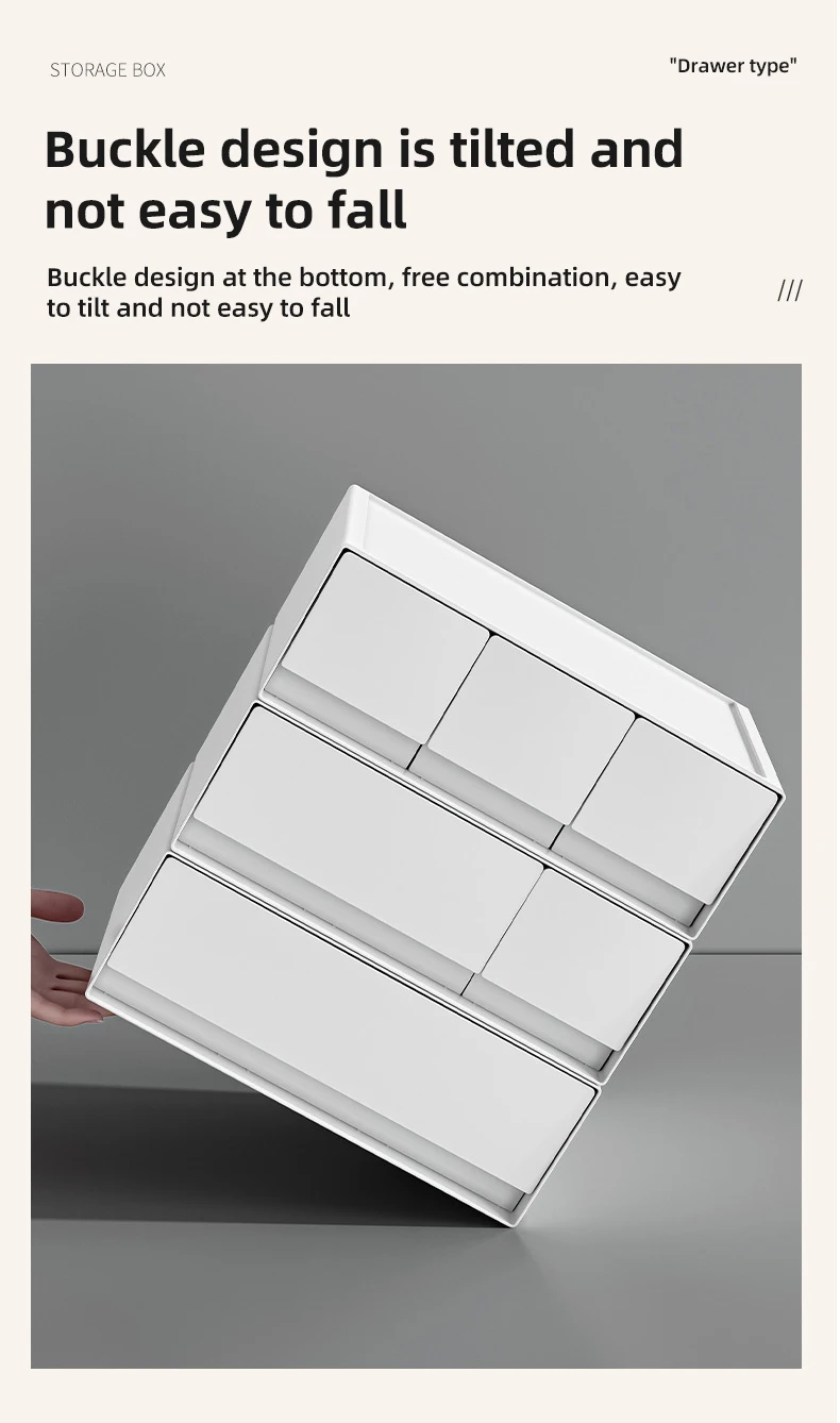 Description Picture 5 of itemMultilayer Drawer Style Makeup Storage Box Jewelry Organizer Bathroom Dormitory Desktop  Storage Lipstick Comb Makeup Brush Rack