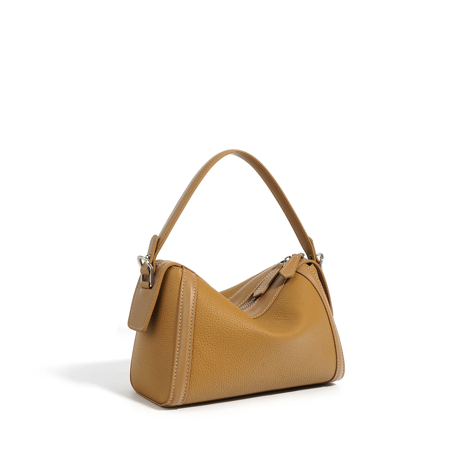 Bolso de mano Boston de lujo de piel de vaca auténtica para mujer, bolso cruzado versátil de diseñador para otoño e invierno, bolso de mano portátil para mujer