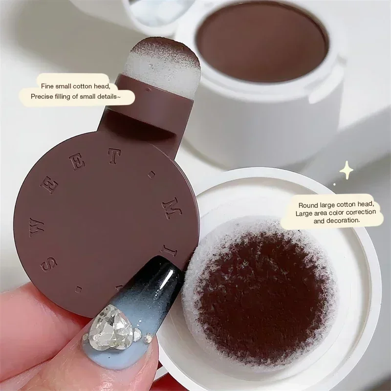 Hair Line Shadow Stick with Two Sponge Heads Hair Root Cover Up Waterproof Instant Modified Repair Shadow Powder Makeup