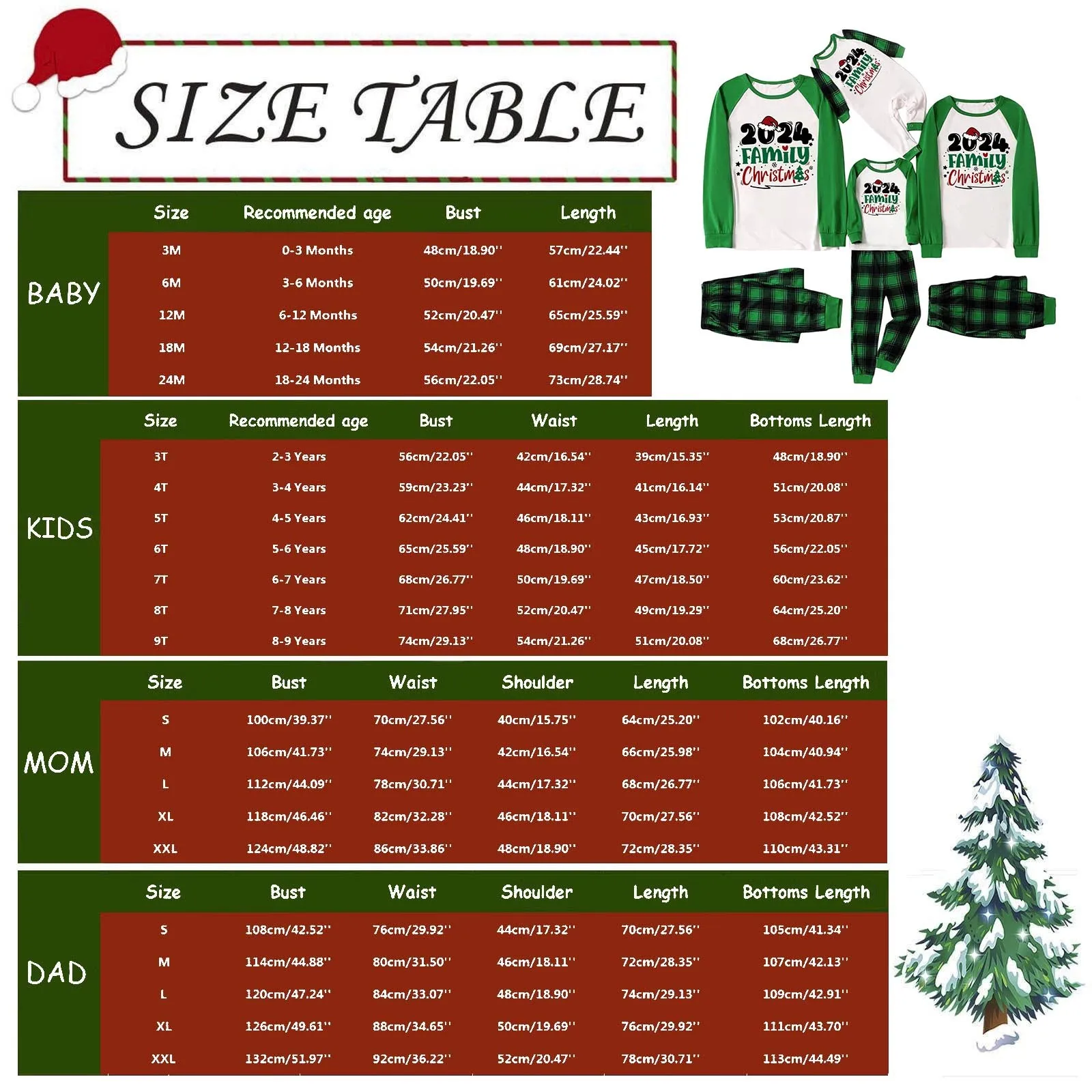 thumbnail image 4 of Conjunto de pijamas para niños con estampado de cuadros de dibujos animados navideños 2024, aspecto navideño, lindo traje suave de 2 piezas, ropa de estar por casa, conjuntos de ropa para bebés, niños, 4 of 5