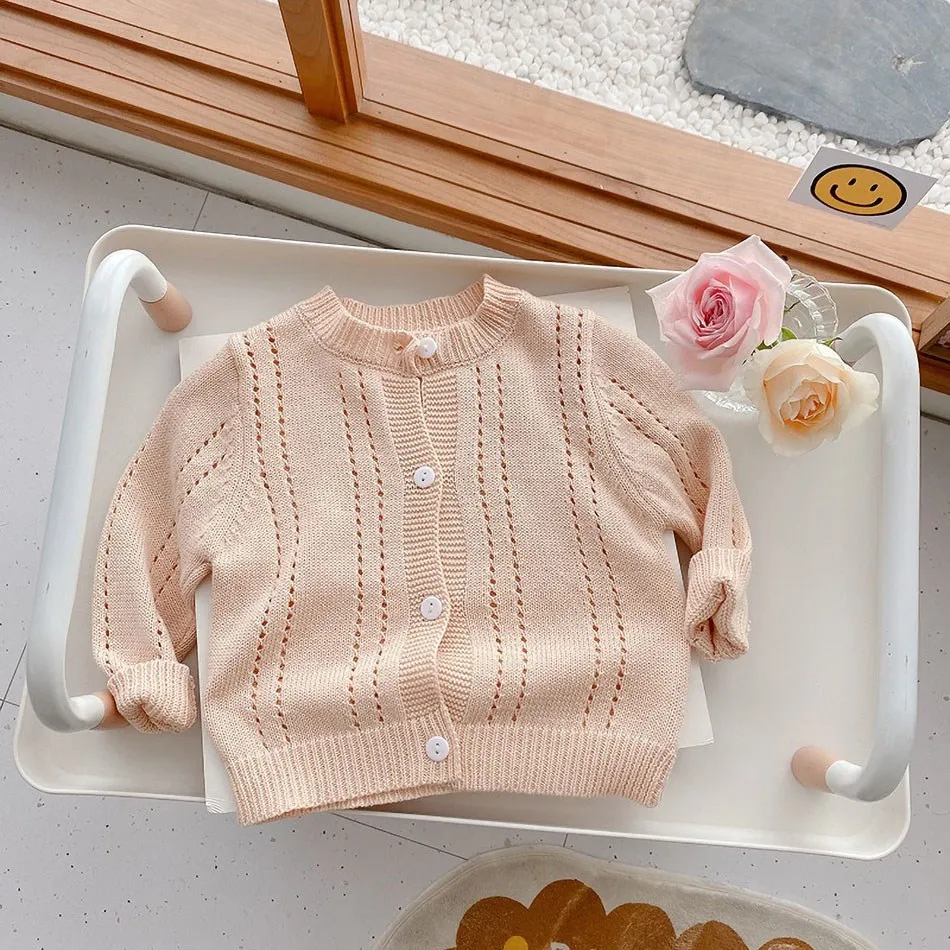 

New Fashion Autumn Knitted Cardigan Sweater Baby Boys Girls Clothing Wintter Children Sweaters Kids Cootton Soft Clothes 1-6Year