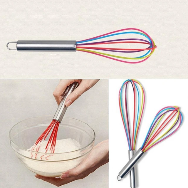 Kitchen Stainless Steel Wire Whisk Egg Beater, with Silicone Wrap