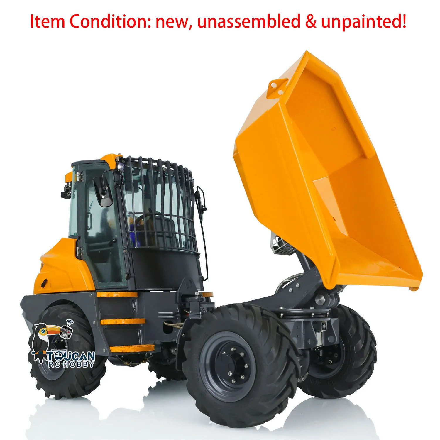 Toys LESU 1/14 4*4 6MDX RC Hydraulic Articulated Dump Truck Differential Lock Axles KIT Radio Control Truck Vehicle Cars TH21517 2