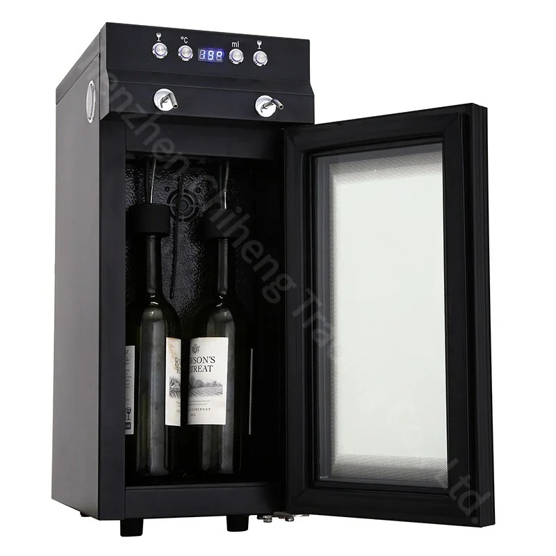 Commercial Fresh Wine Dispenser Machine Two Bottle Cooler Chiller Wine Constant Temperature Dispenser