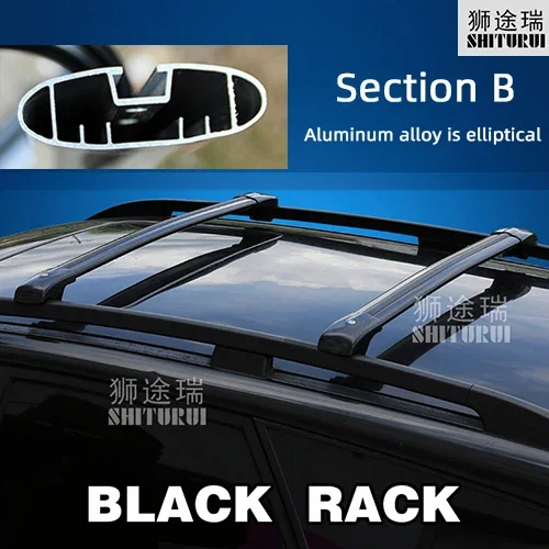  2 Pièces Voiture Barres De Toit Aluminium pour Fiat Panda Cross  2020+, Barres Transversales De Galerie de Toit de Voiture Rails Rack  Porte-Bagages Accessoires,Black1