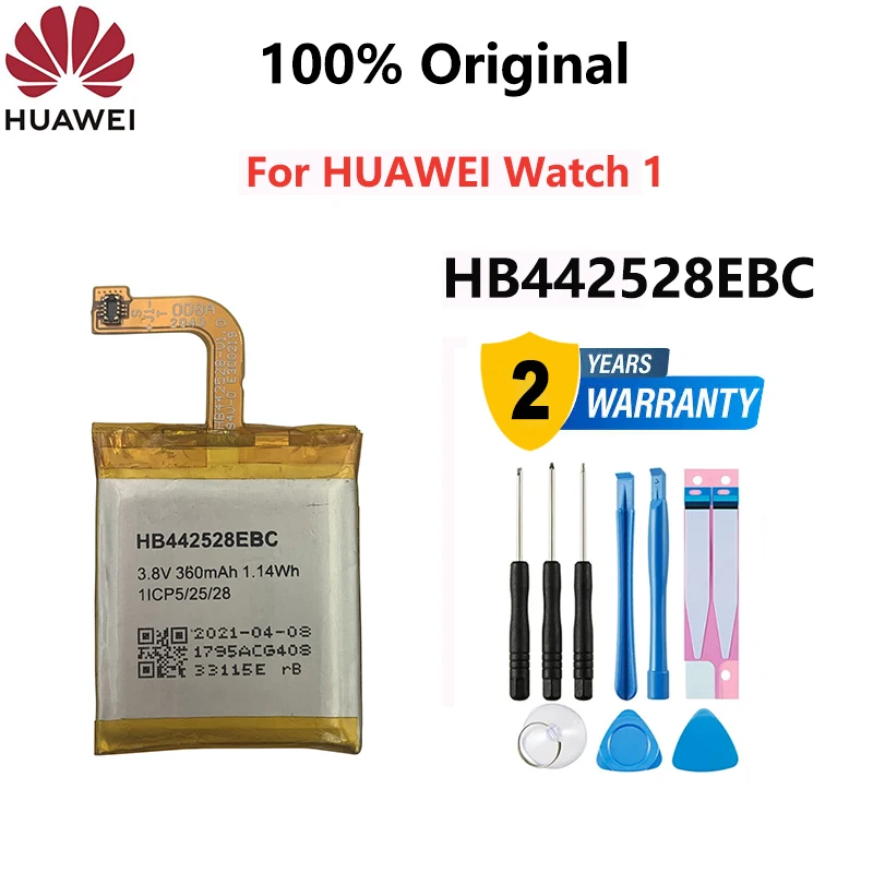 

Hua Wei Original Replacement Battery HB442528EBC For Huawei Watch 1 Watch1 360mAh New Authentic Batteries