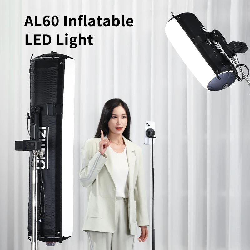 Ulanzi AL60 60W Inflatable Led Light CRI 96+ for Portrait Photography TVC with Type-C Chargering Outdoor Shotting Foldable Lamp