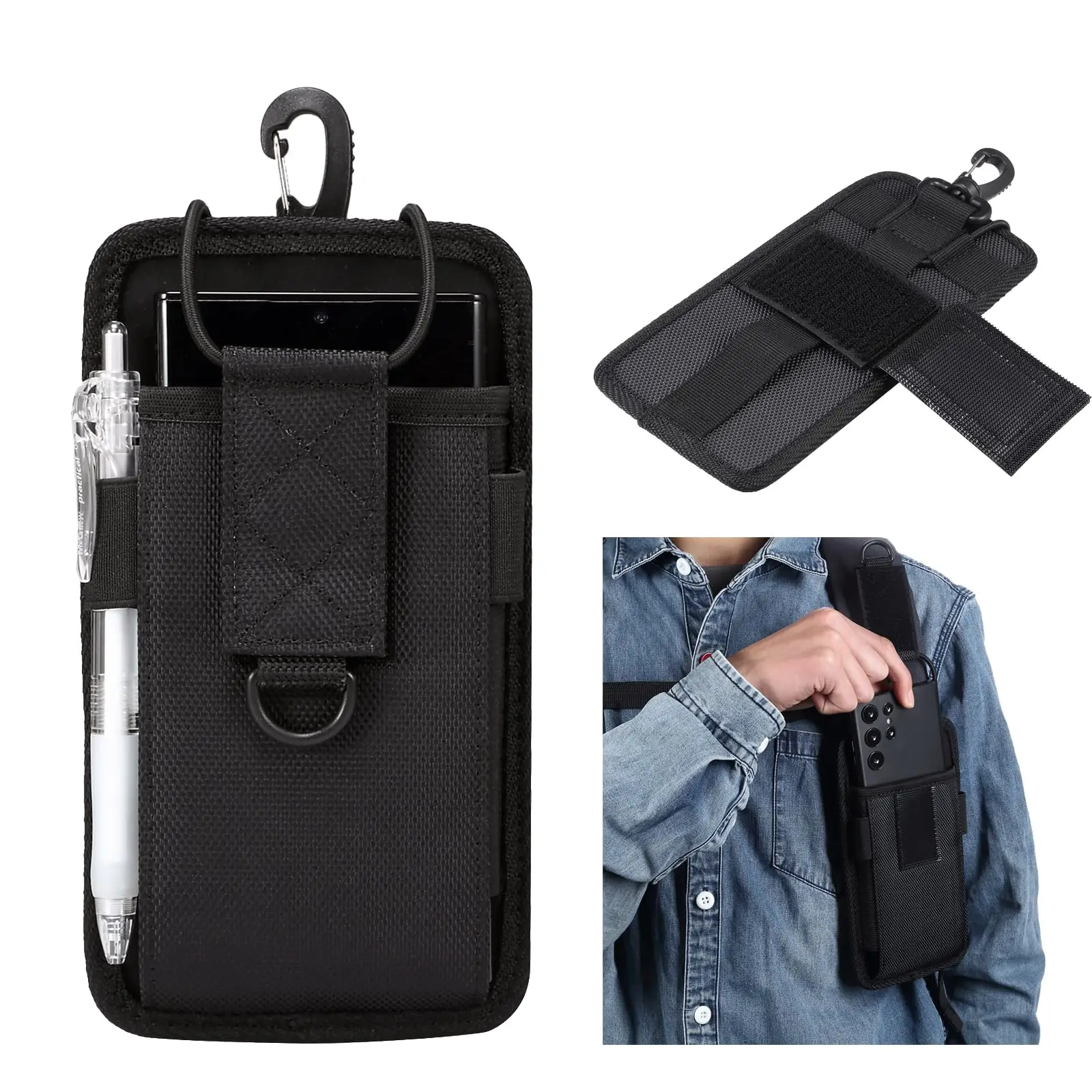 Universal Oxford Cloth Hanging Shoulder Strap Cell Phone Bag Pouch