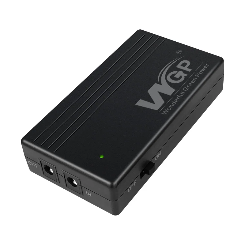 WGP Mini UPS DC Uninterruptible Power Supply Portable 18650 Battery Backup 12v 2A Double Router Modem Wifi 220V with Charging DC Power Supply Uninterruptible Power Supply Portable UPS Mini UPS