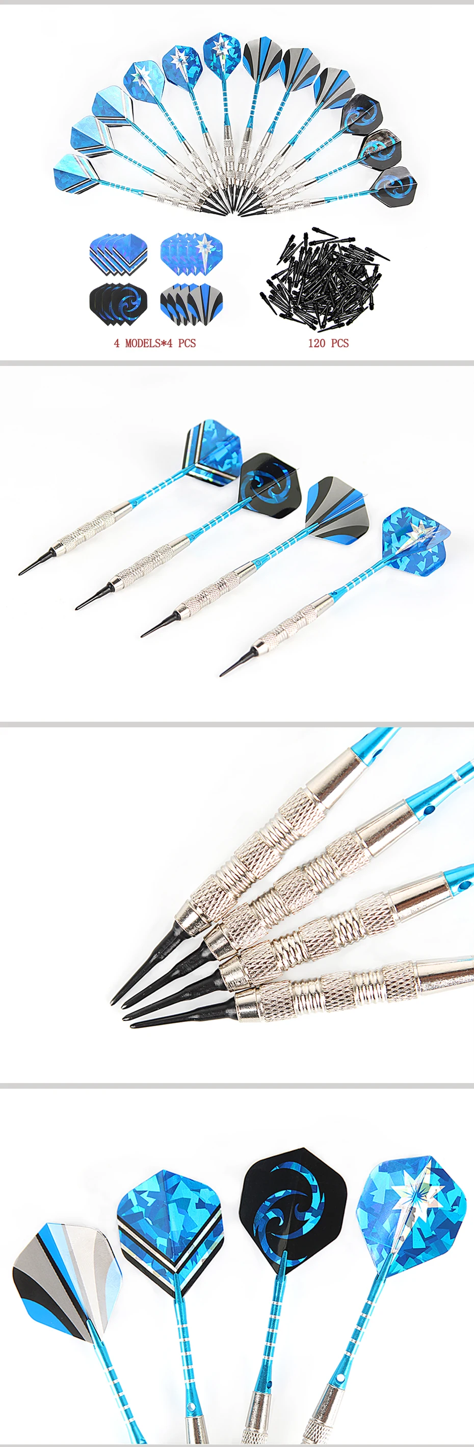 Set 18 Freccette Professionali Con Punte In Plastica E Acciaio - 6 Colorati Per Principianti E Bambini - Foto 5