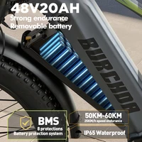 BURCHDA nouveau RX80 2000W 55 KM/H puissant double moteurs vélo électrique 48V20AH batterie au Lithium 26 pouces 4.0 Fatbike vélo électrique 4
