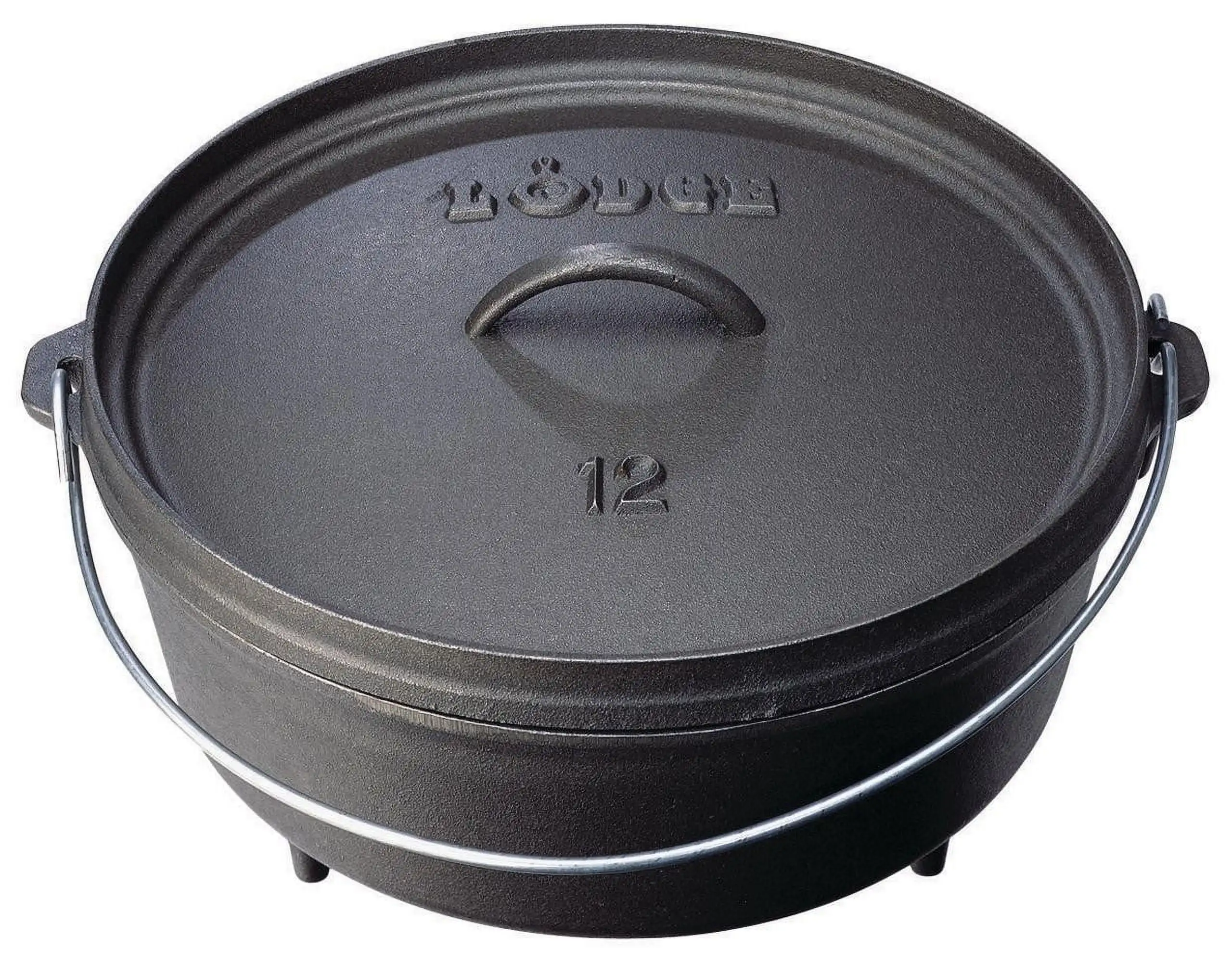 

Lodge Cast Iron 12" / 6 Quart Seasoned Cast Iron Camp Oven