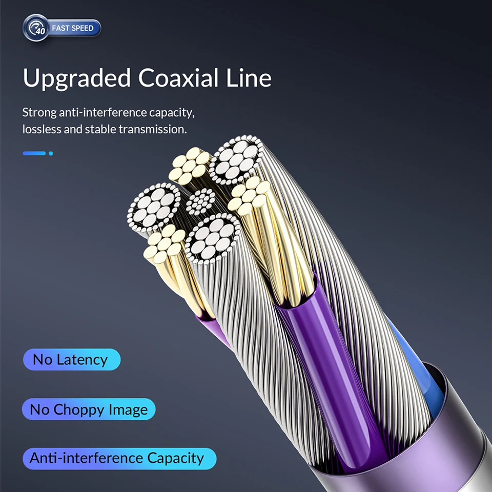 Orico pd Cabo para Thunderbolt Vídeo 8k @ 60hz 40gbps Transferência de Dados 100w 5a Carregamento Rápido Náilon Trançado 2m para Macbook Samsung - Image 2