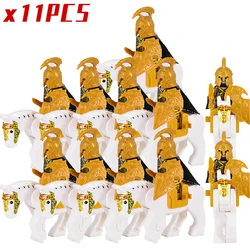 Medieval Elven Warrior with War Horse Building Block Set (06)