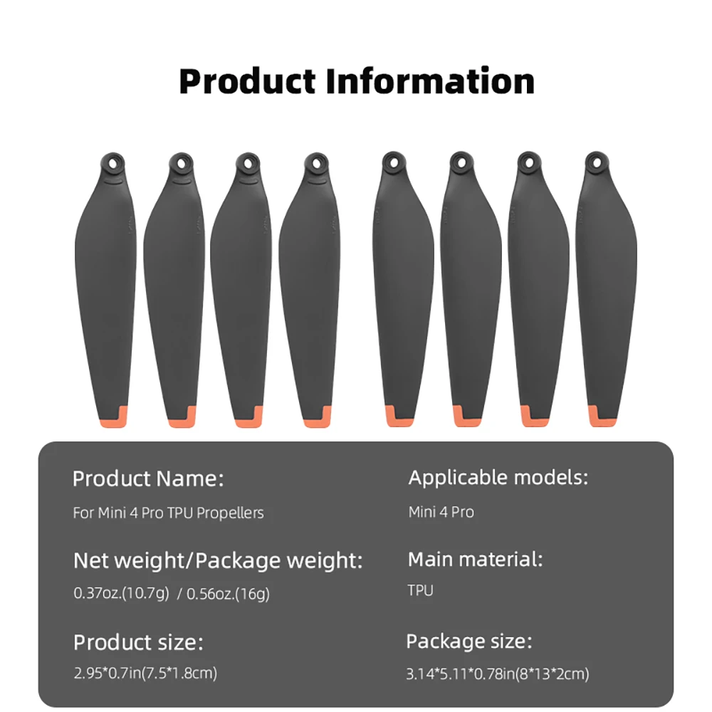 Replacement Propeller TPU for DJI Mini 4 Pro Drone 6030 Light Weight Props Blade Wing Fans Accessory Spare Parts Screw Kits