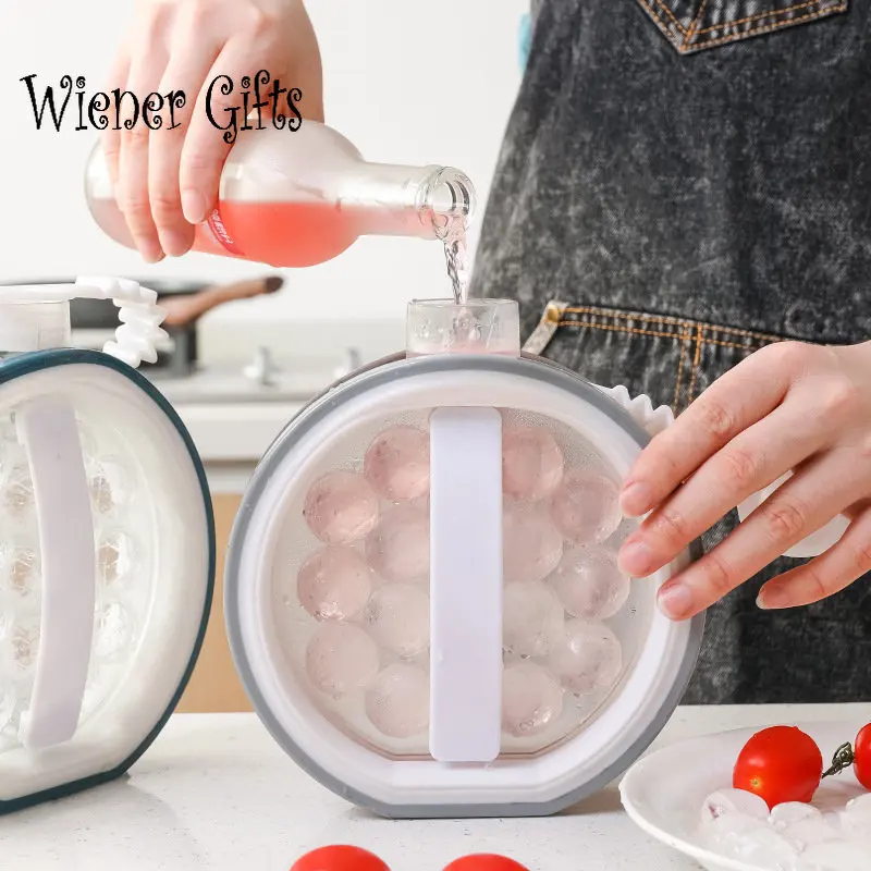 

Ice Ball Maker Cubic Container Ice Cube Round Tray Mold DIY Iattice Kettle Bar Kitchen Tool 2 In 1 Portable Creative Ice Bottle