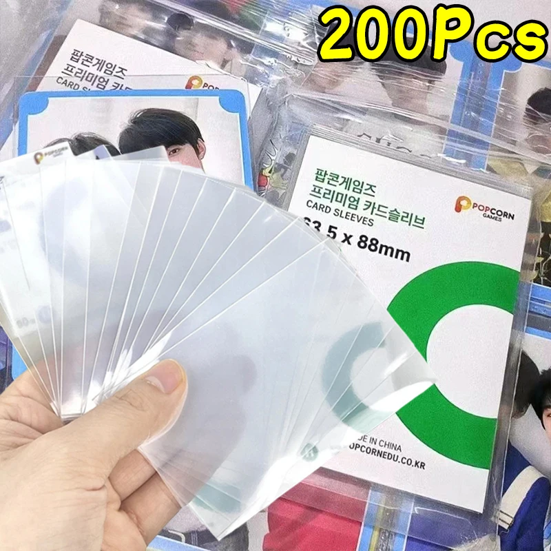 200-50Pcs Card Transparent Sleeves Waterproof Clear Protector Case Box for Popcorn Game Card Holder for Kpop Protector Film card protector,idol card protector,memory card protector