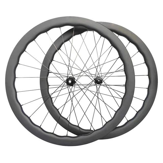 1370g 700C vélo de route carbone roues Tubeless 45mm 50mm vague vélo jante 1