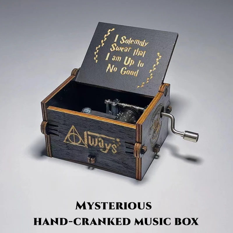 Wooden Hand Crank Music Box Retro Mechanical Music Box Toy Creative Unique Birthday Gift Halloween Party Magic Festival Decor hand crank generator driven electricity generator hand crank charger handheld mechanical emergency charger mechanical dynamo