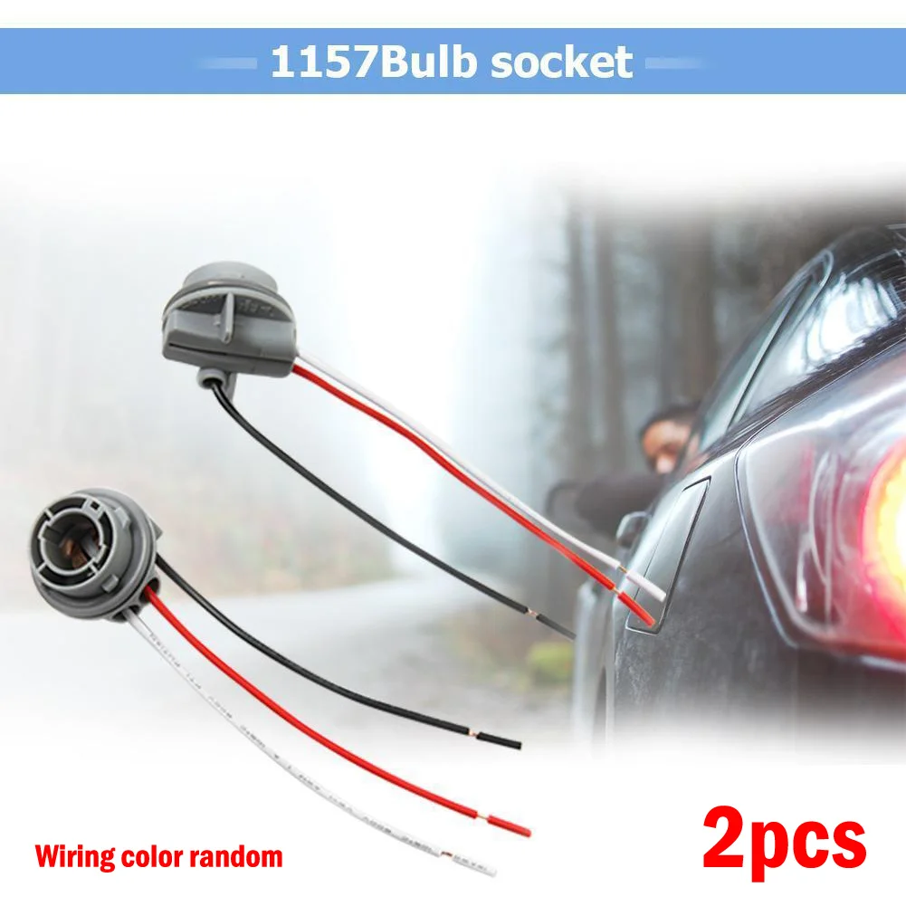 

Bulb Holders Light Wiring Connector LED Light Turn Light Wiring Connector 1157 2pcs Adapter Harness Wire Stop Brake Light