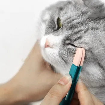 Cat Head Brush Animal acne Cleaner Pet Eye Comb Brushs Pet Tear Stain Remover Dog Gentle Scabs Cleaning Grooming Tools