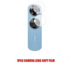 Shockproof Soft TPU Transparent Case with Front Tempered Glass and Back Hydrogel Film Protection for OPPO A16 (1PCS camera film)
