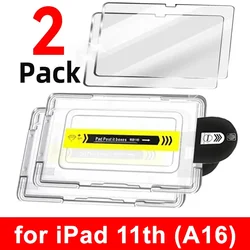 Premium Tempered Glass Screen Protector with Auto - Alignment Installation Kit - Clear Display Shield (2X for iPad 11th)