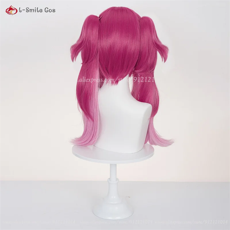 Lupa Cosplay Perücke Rosa Pink Ombre Lang Hitzebeständig Synthetik für Frauen Anime Kostüm Halloween 7