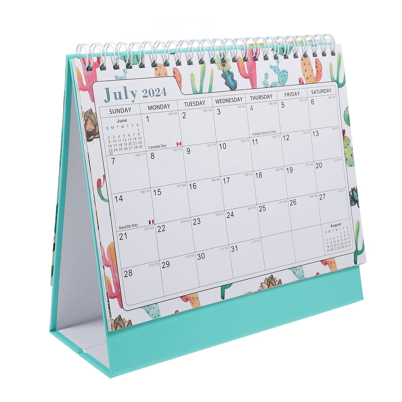 Small Monthly Calendar Desk Delicate Standing Turn The Page Office 2025 Flipping