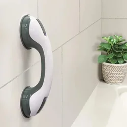 Bathroom Safety Grab Bar with Suction Cup Handrail (Gray)