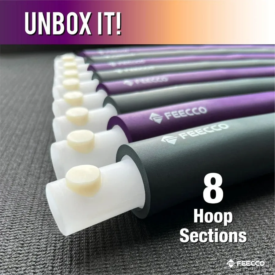 Weighted Fitness Hoop, 8 Detachable Sections for Weight Loss